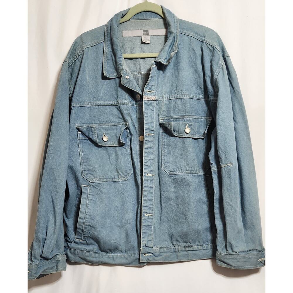 Vintage Marithe Francois Girbaud Mens Denim Jean Jacket Size XL Faded